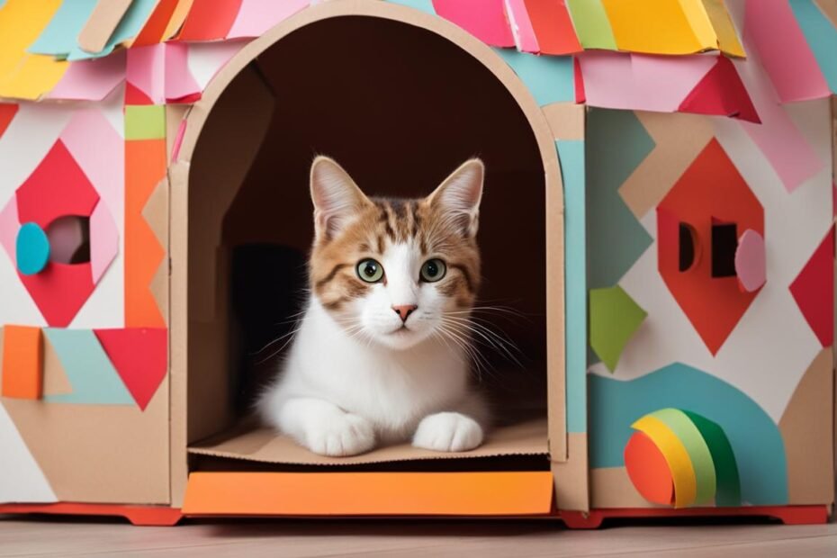 Cardboard Cat Playhouses