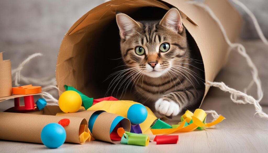 Cardboard Tube Cat Toys