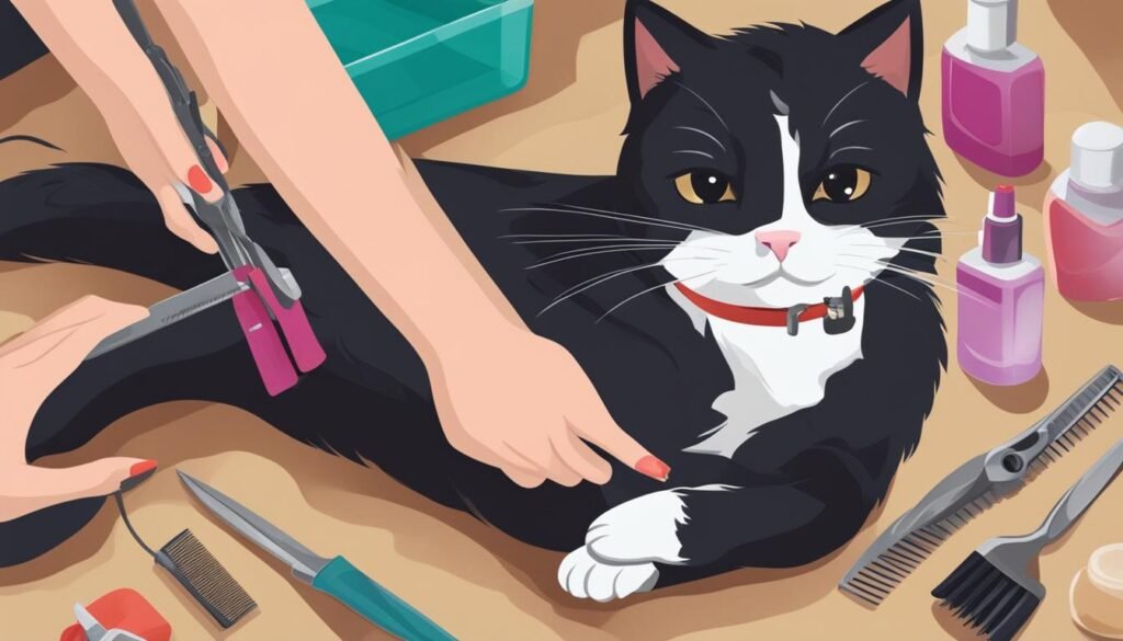 Trimming nails and paw care