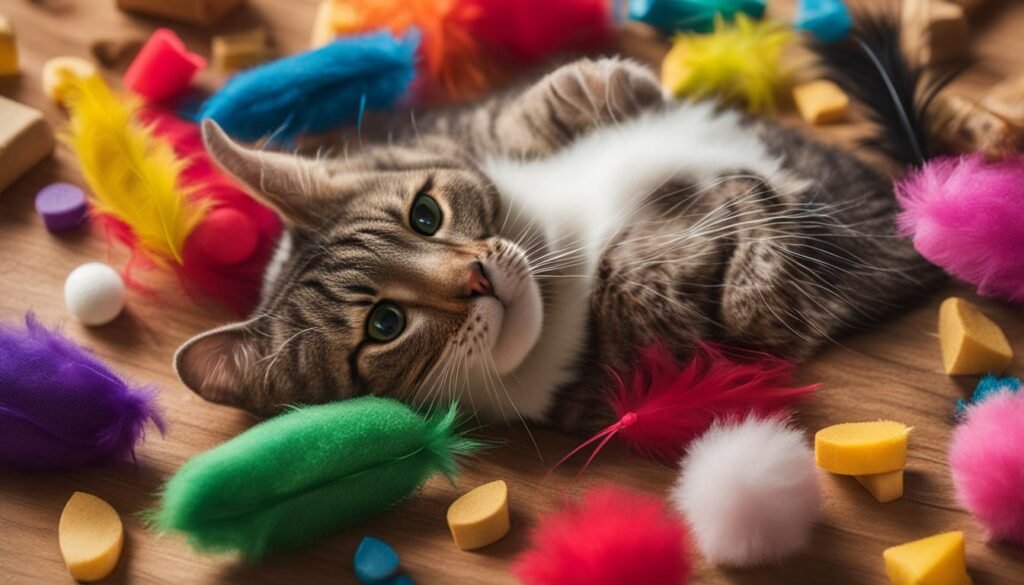 cat toys and treats